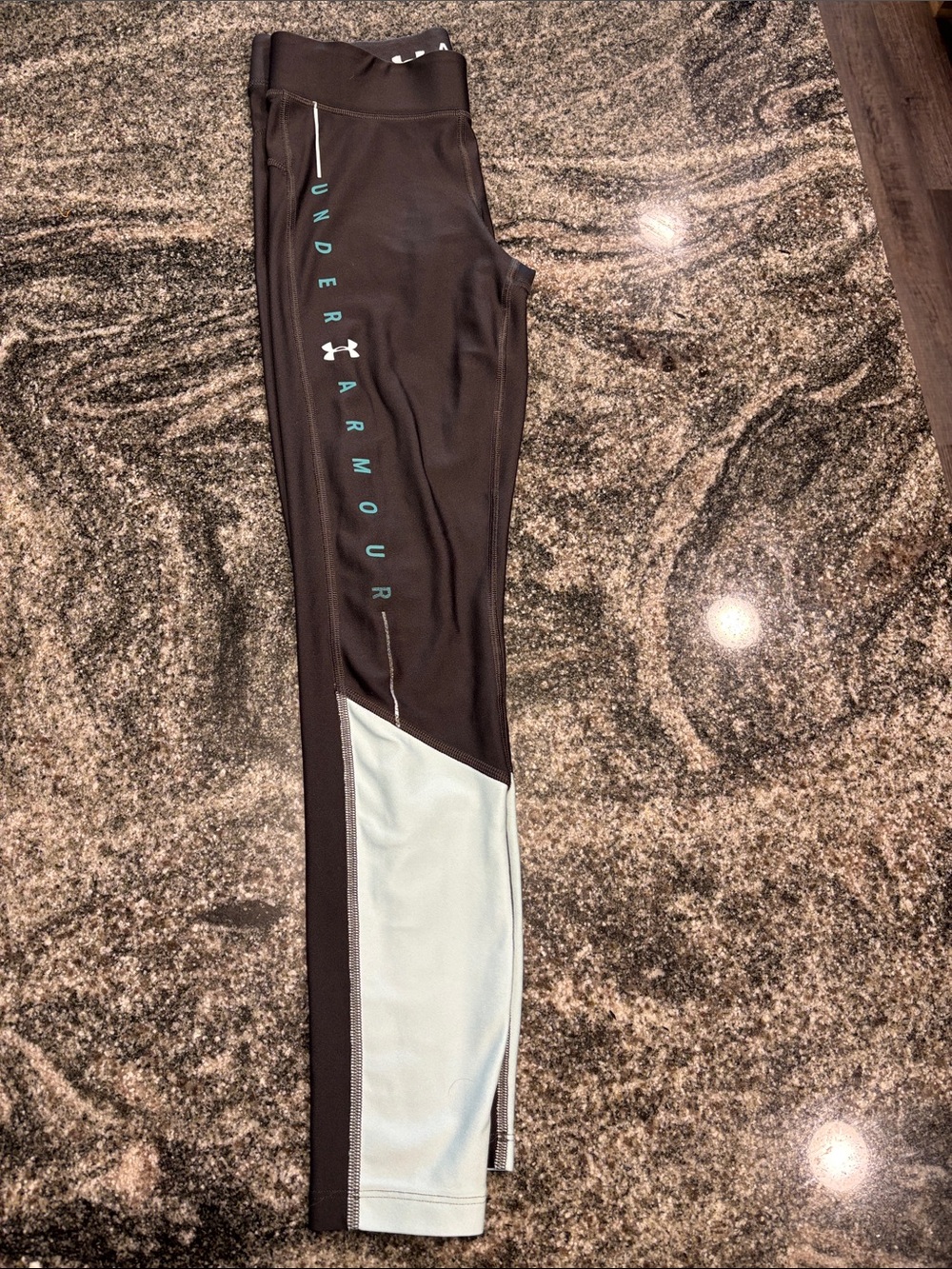 Under Armour dark gray Leggings with Light Blue Accent